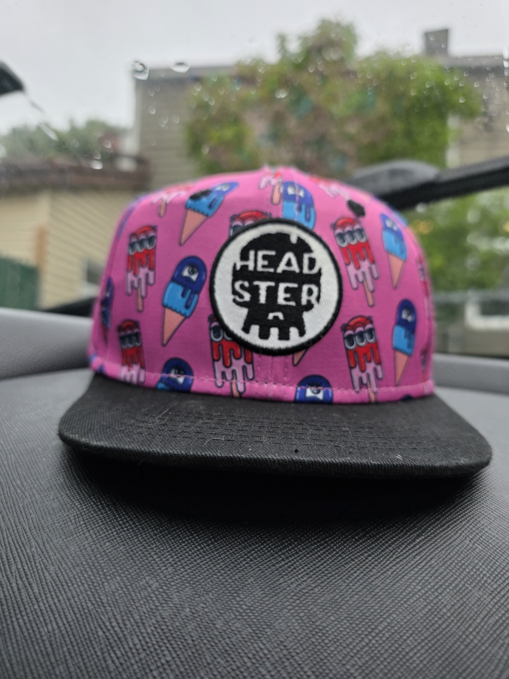 Heath Ceramics Pink Kids Snapback Hat with Black Brim Casquette Bebe 48 Cm